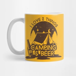 Outdoor Shirt I Love Two Things Camping And Beer Mug